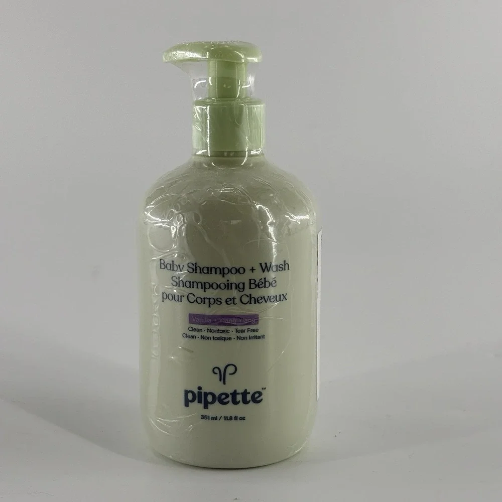 Pipette Baby Shampoo + Wash Vanilla Ylang Ylang Gentle 351 ml 11.8 fl oz Sealed